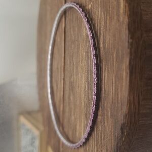 B658 scalloped edges purple bracelet slider